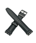 Bracelet de rechange Swatch en cuir noir 19mm