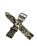 Bracelet de rechange en cuir imprimé serpent 17 mm pour Swatch Irony