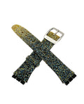 Bracelet de rechange en cuir vert 17 mm pour Swatch Irony