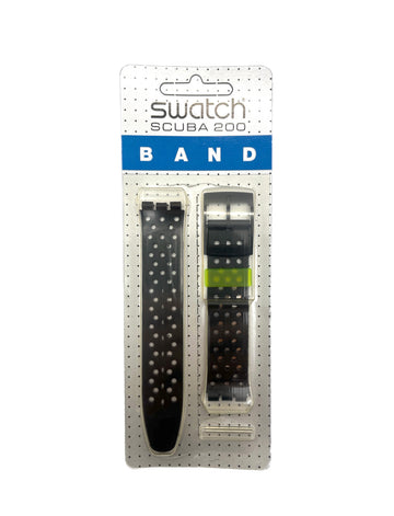 Swatch 17mm Scuba SHAMU / BLACK WAVE ASDB102 Replacement Band (1992)