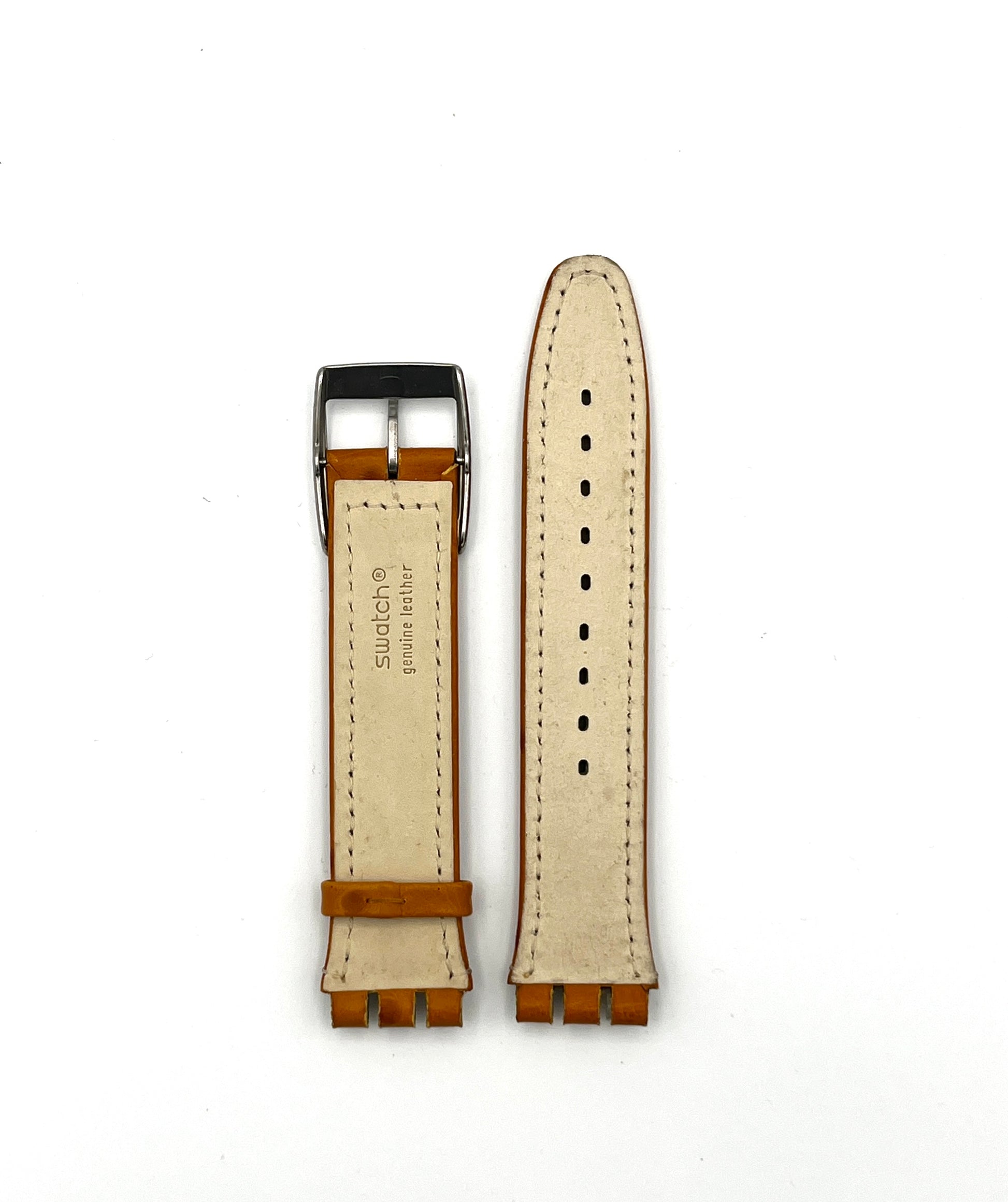 Swatch 19mm Light Brown Leather Replacement Strap