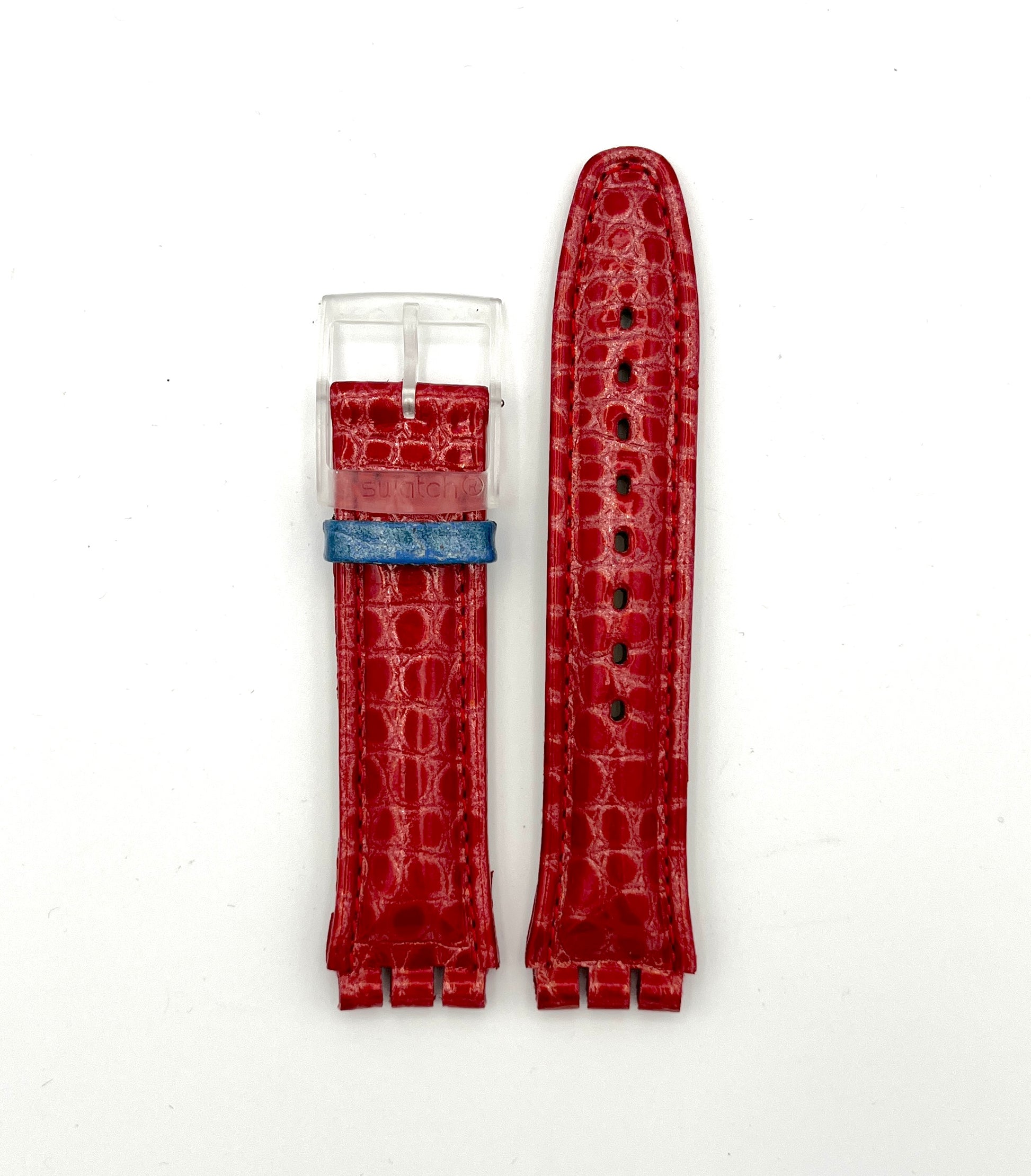 Swatch 19mm Red Lather Replacement Strap