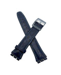 Swatch 17mm Blue Leather Replacement Band Gent NILGUN AGN709