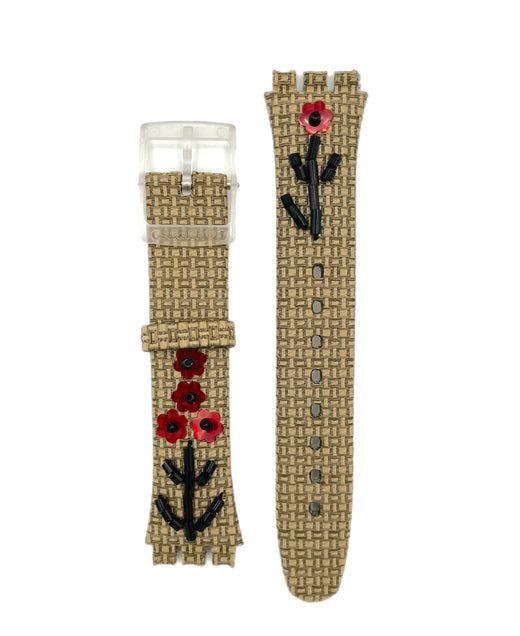 Bracelet de rechange en cuir Swatch 17mm FOLKLORAL CHIC AGE181