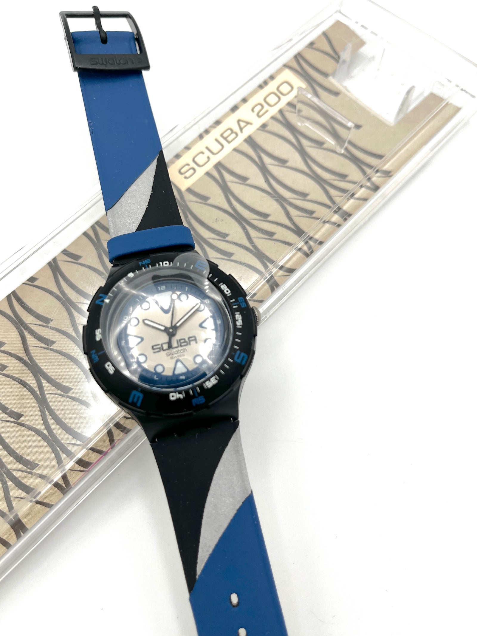 Swatch Scuba 200 BLUE SQUIGGLE SDB118 (2001)
