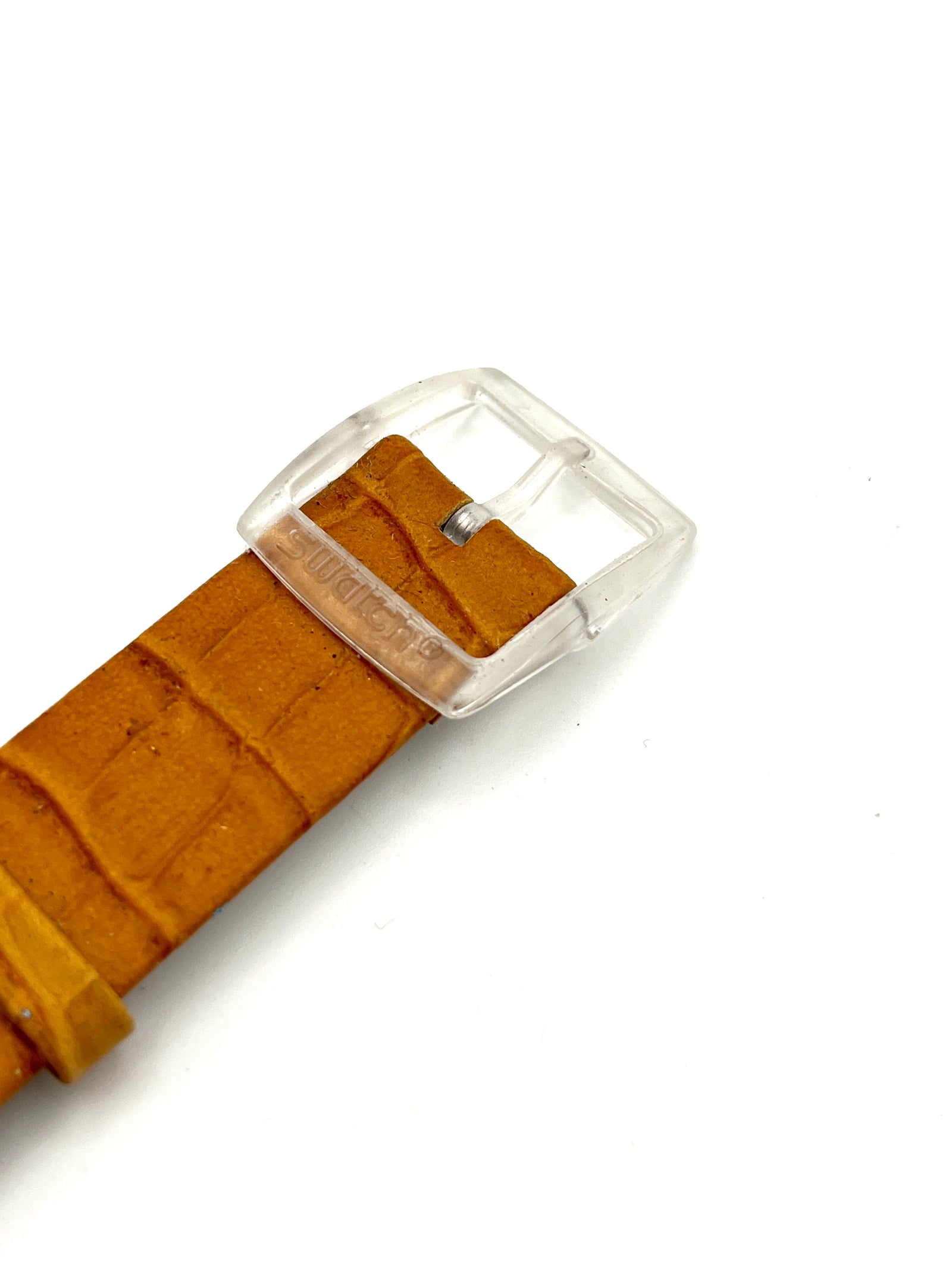 Bracelet de remplacement en cuir marron clair 17 mm Swatch