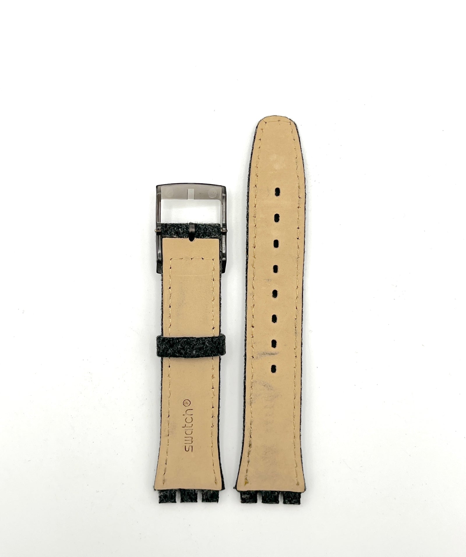 Bracelet de remplacement en cuir gris 17mm Swatch
