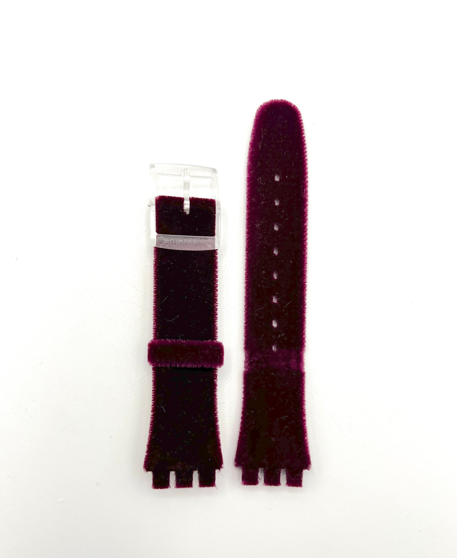 Bracelet de remplacement en daim noir Swatch 17 mm