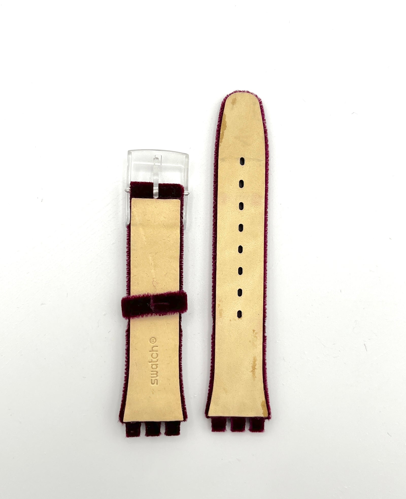 Bracelet de remplacement en daim noir Swatch 17 mm