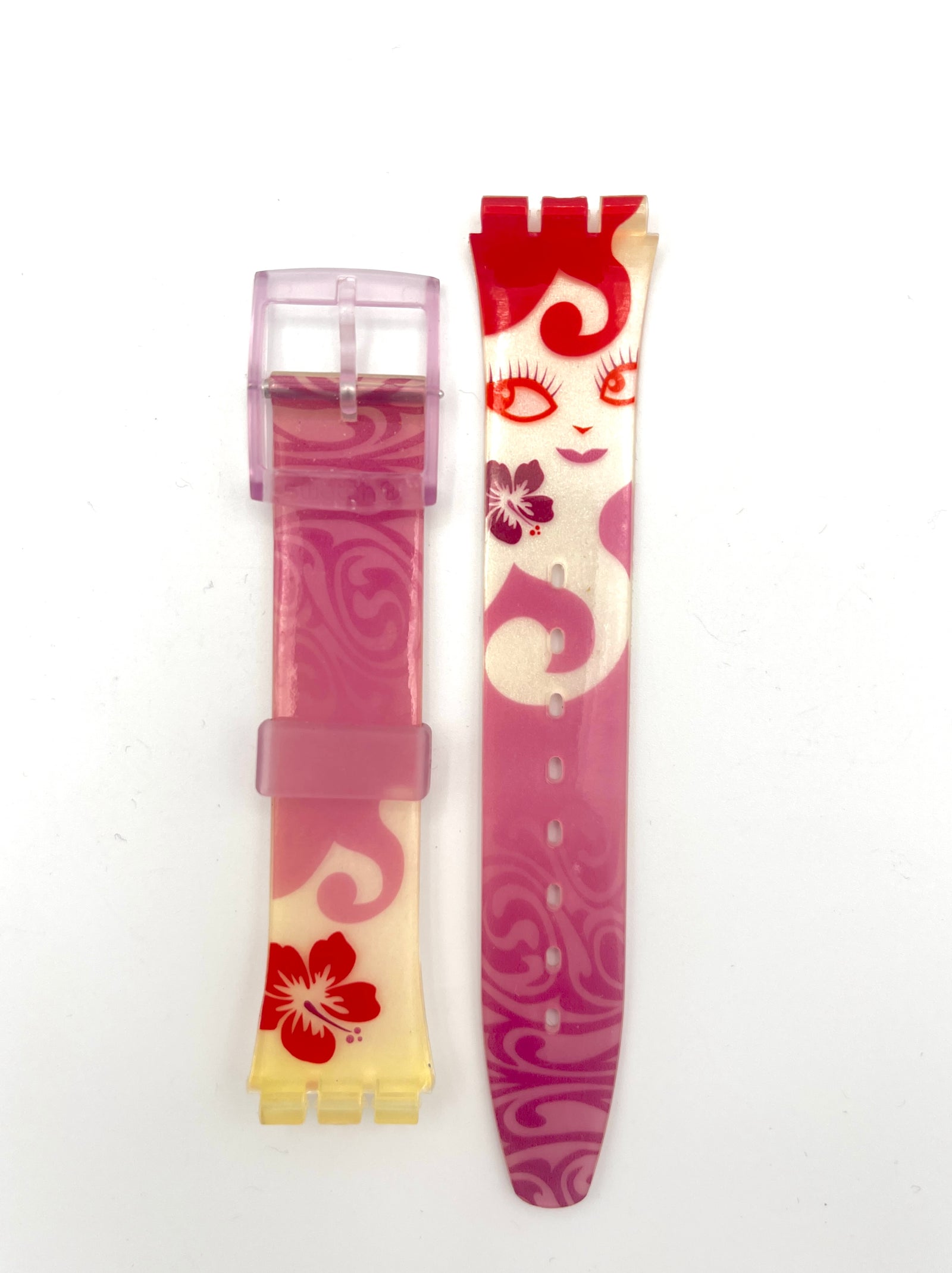 Bracelet de remplacement Swatch 17mm Gent ROSE ALOHA AGP124 (2004)