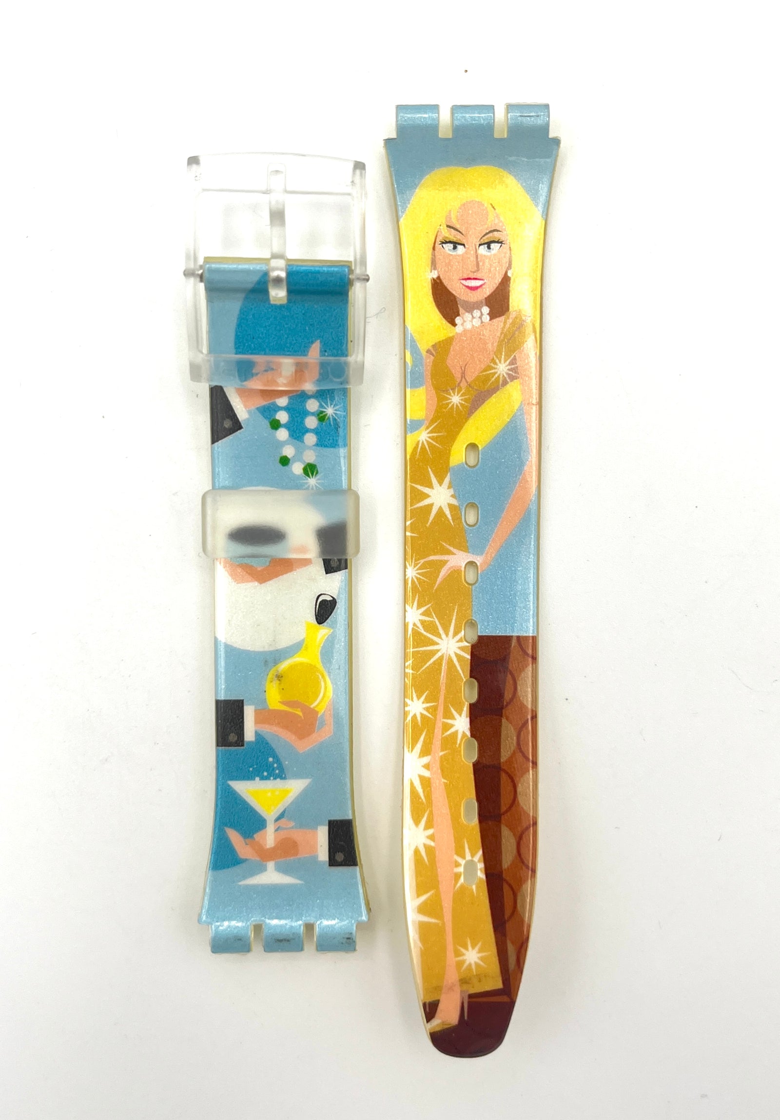 Bracelet de rechange Swatch 17mm Gent SUPERDIVA AGT900 (2004)