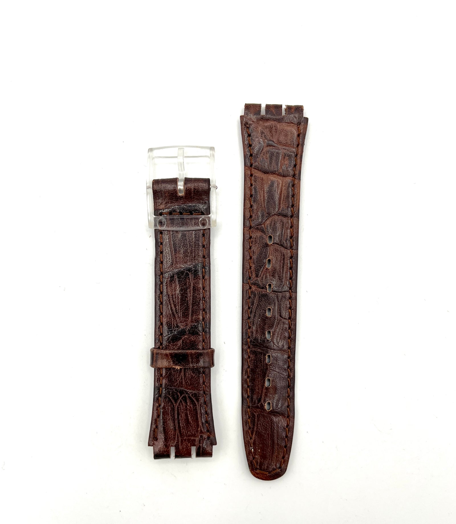 Bracelet de remplacement Swatch 17 mm en cuir marron
