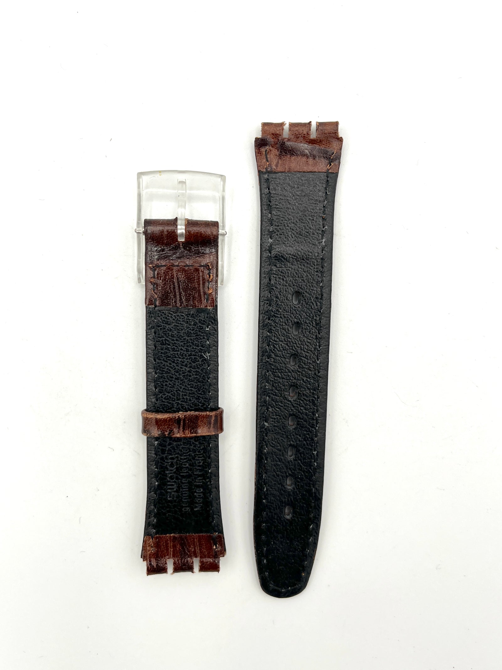 Bracelet de remplacement Swatch 17 mm en cuir marron