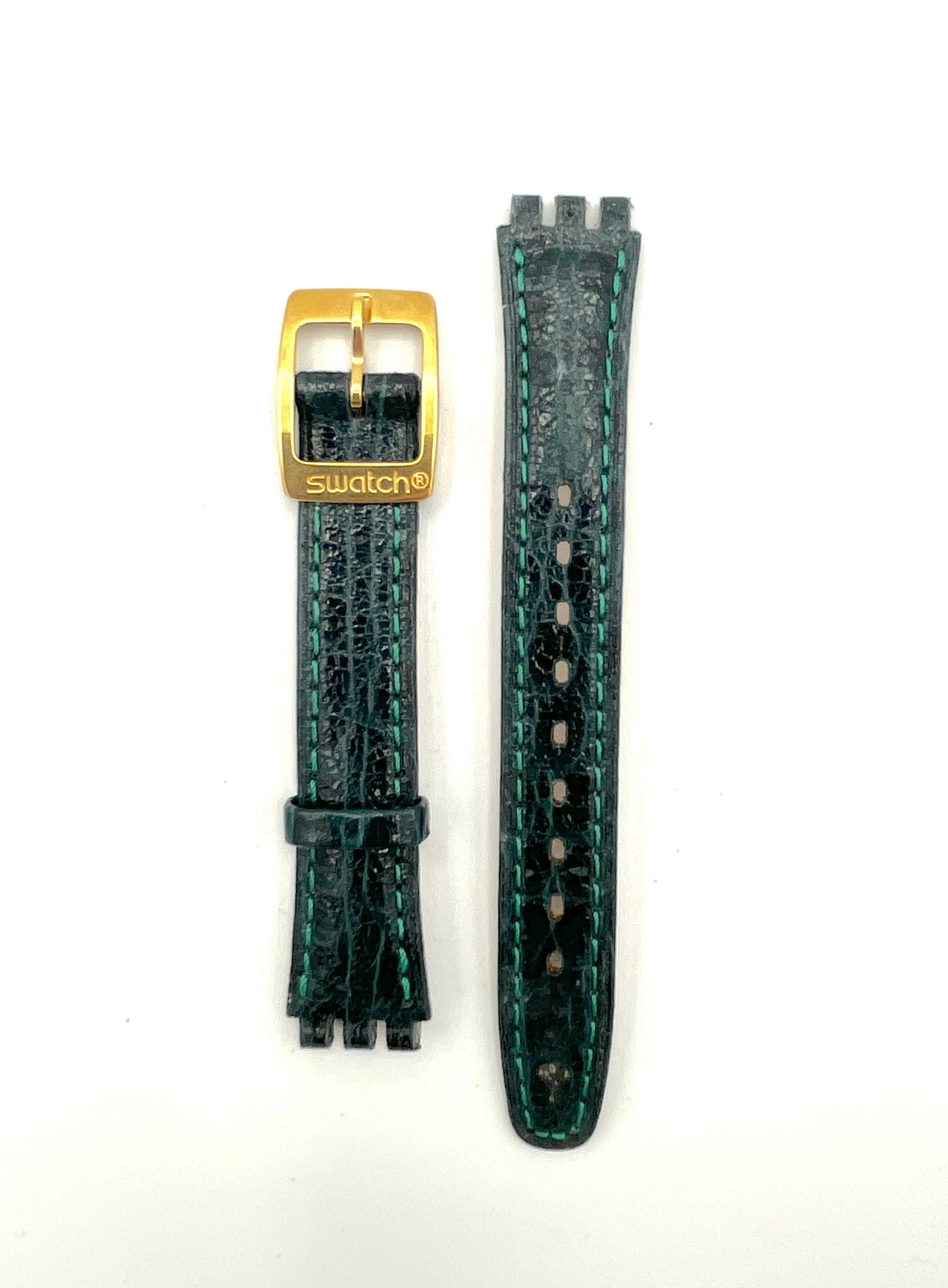 Bracelet de rechange Swatch 12 mm en cuir vert pour la série Lady
