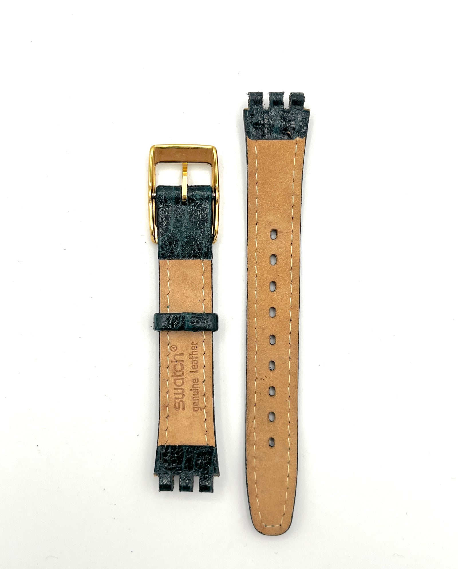 Bracelet de rechange Swatch 12 mm en cuir vert pour la série Lady