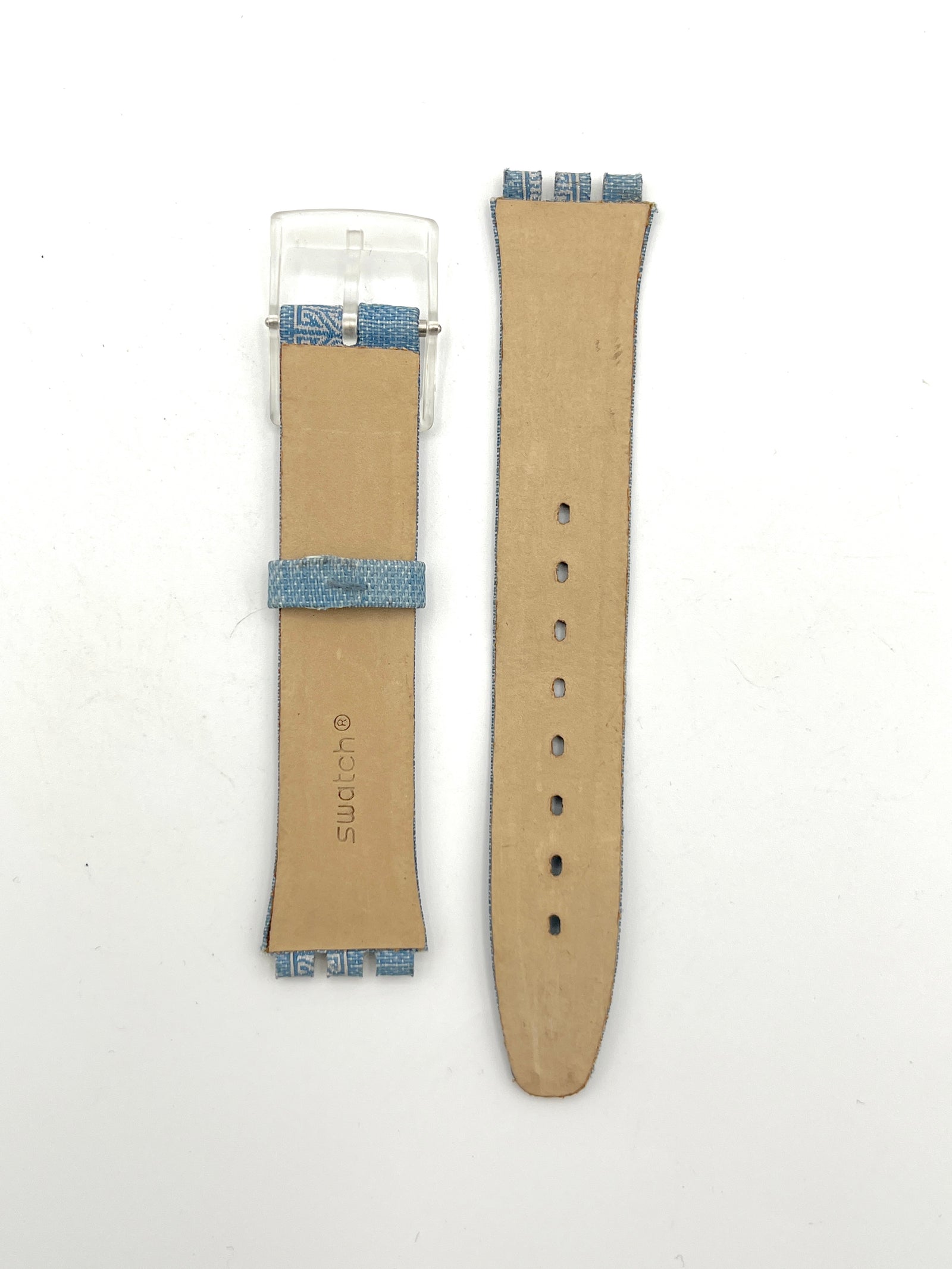 Bracelet de rechange Swatch 16mm SKIN Bleu Clair