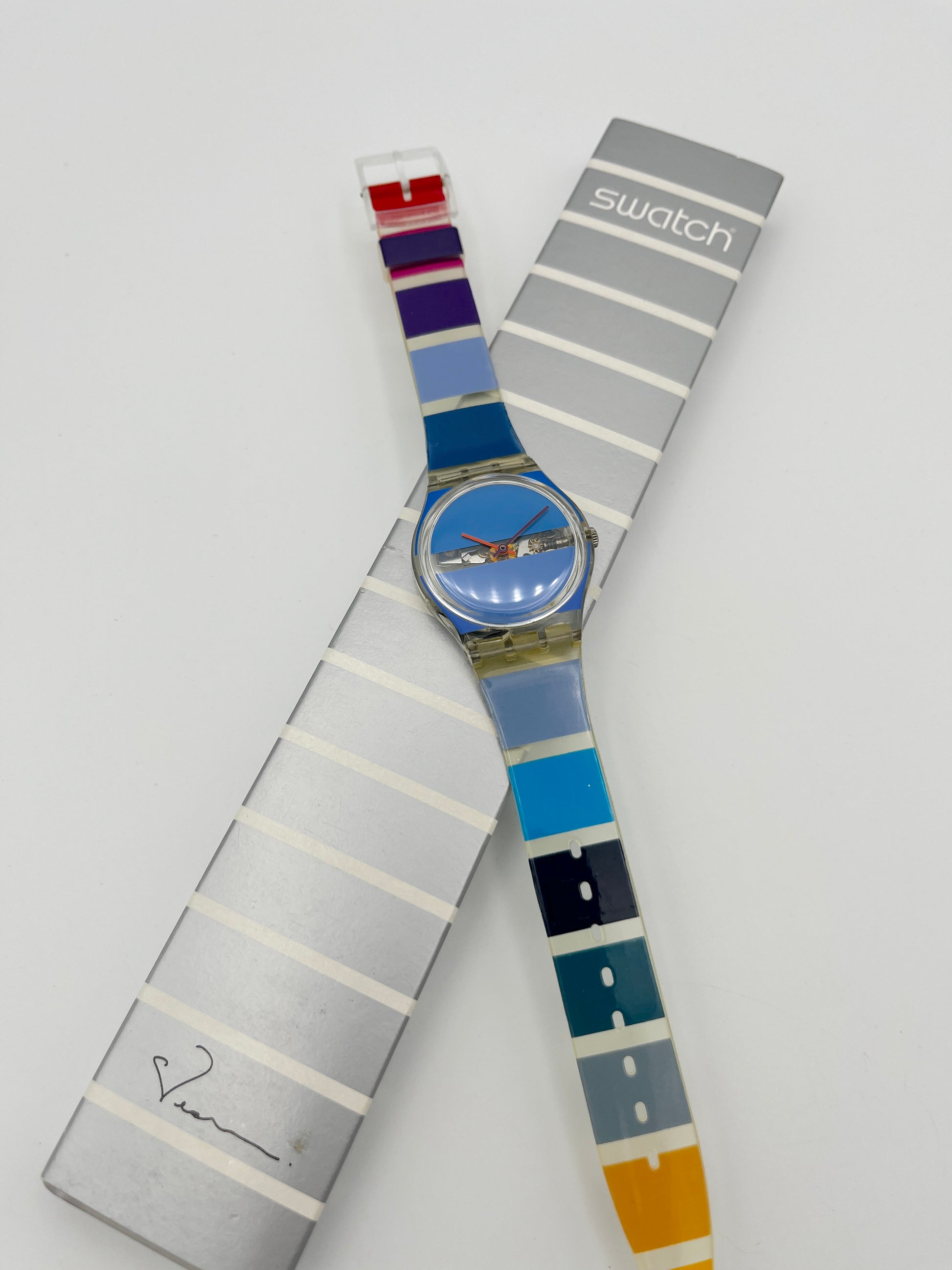 Swatch Gent Blue Painted Time by Stephen Dean GK376 (2002)