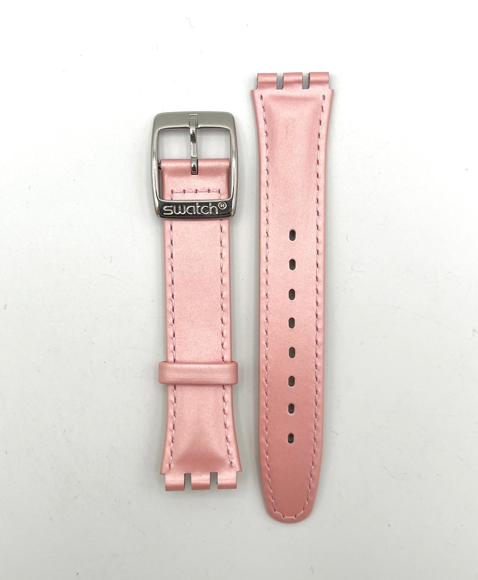 Bracelet de remplacement Swatch Irony 17mm en cuir rose TASTE OF PINK SAYMS410