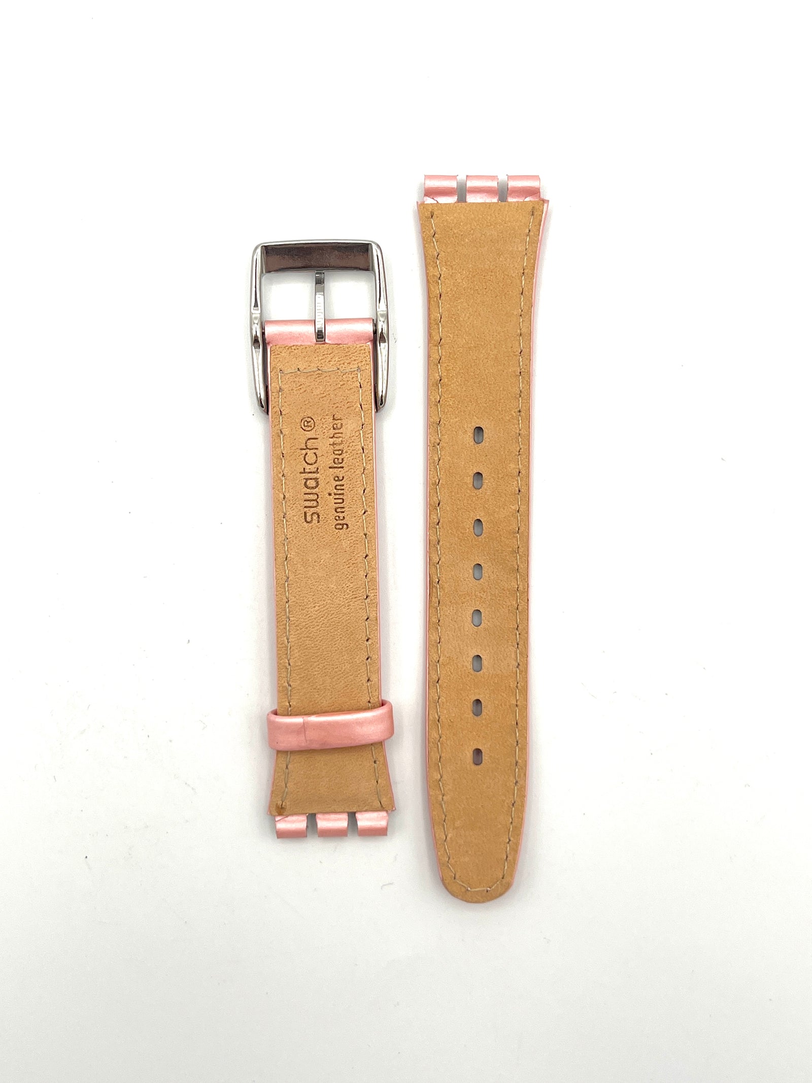 Bracelet de remplacement Swatch Irony 17mm en cuir rose TASTE OF PINK SAYMS410