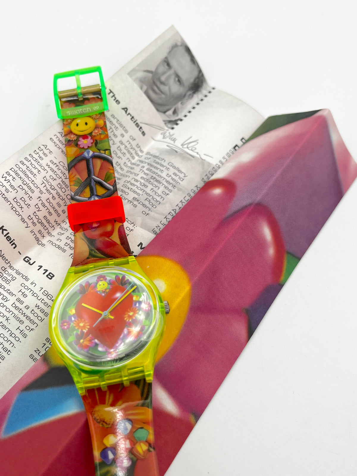 Swatch Gent Artist LOVE, PEACE & HAPPINESS by Micha Klein GJ118 (1996)