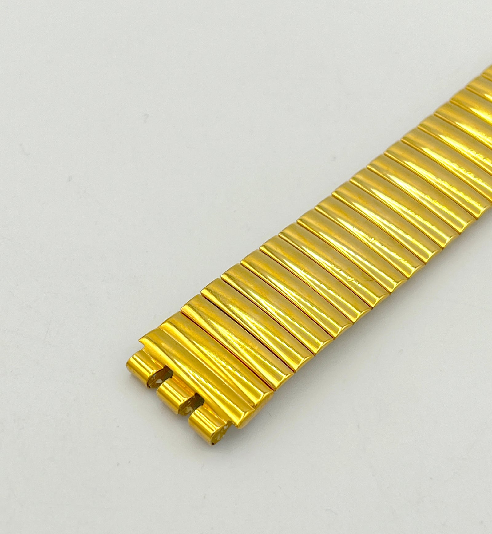 Bracelet de rechange Swatch 17 mm, en métal flexible, doré