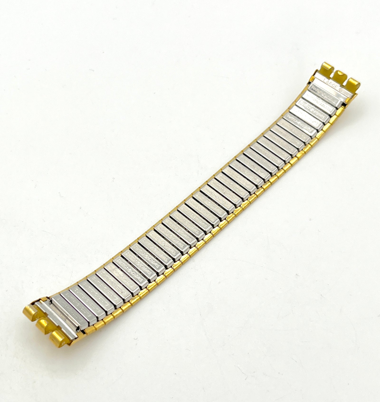 Bracelet de rechange Swatch 17 mm, en métal flexible, doré