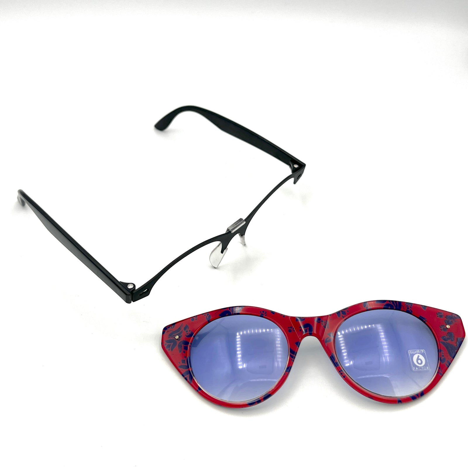 Lunettes de soleil vintage Swatch Eyes - Blue Tulip