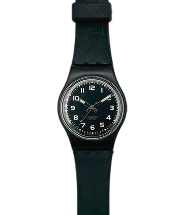 Black lady wristwatch with a white background
