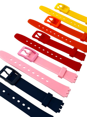 Bracelet de rechange 12 mm pour montre Swatch Lady - 9 couleurs