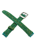 Bracelet de rechange en cuir scintillant vert Swatch 12 mm Irony Lady