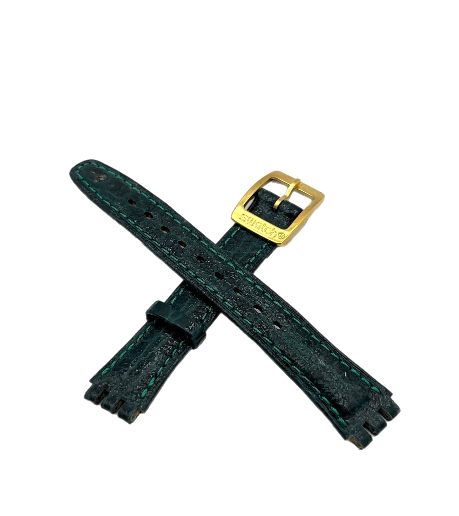 Bracelet de rechange Swatch 12 mm en cuir vert pour la série Lady