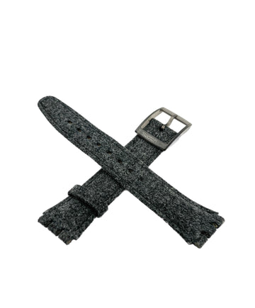 Bracelet de remplacement en cuir gris 17mm Swatch
