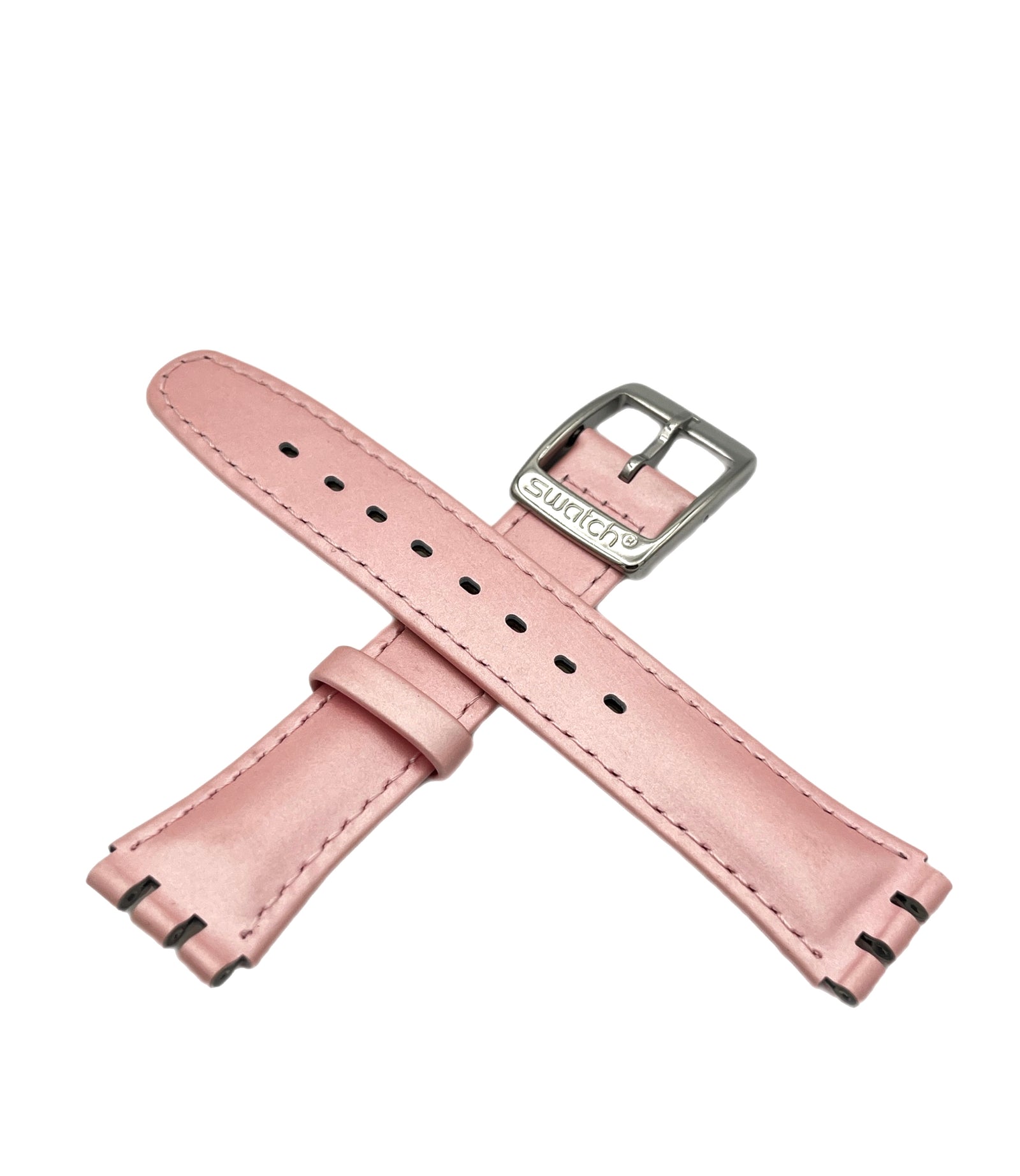 Bracelet de remplacement Swatch Irony 17mm en cuir rose TASTE OF PINK SAYMS410