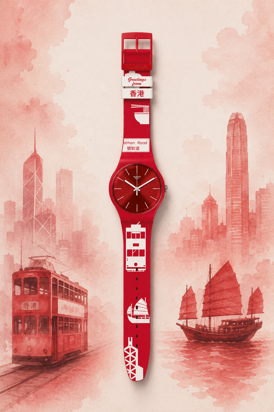 Swatch New Gent FLOWER BAY - Destination HONG KONG SUOZ232 (2017)