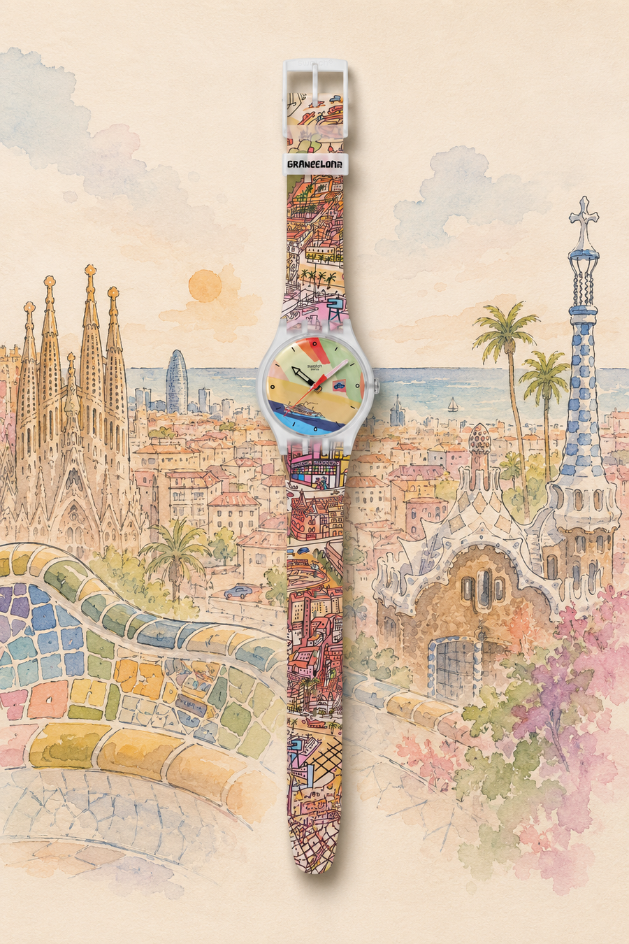 Swatch New Gent GRANCELONA - BARCELONA Destination Art Special SO29Z708 (2026)