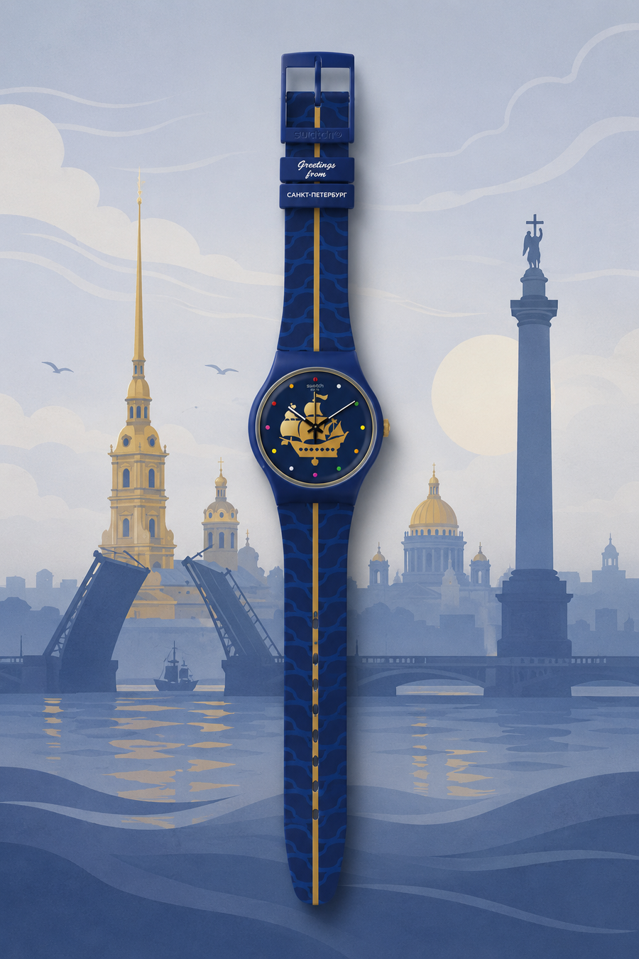 Swatch New Gent PETER 1ST SUOZ263 - Destination Special St. Petersburg (2017)