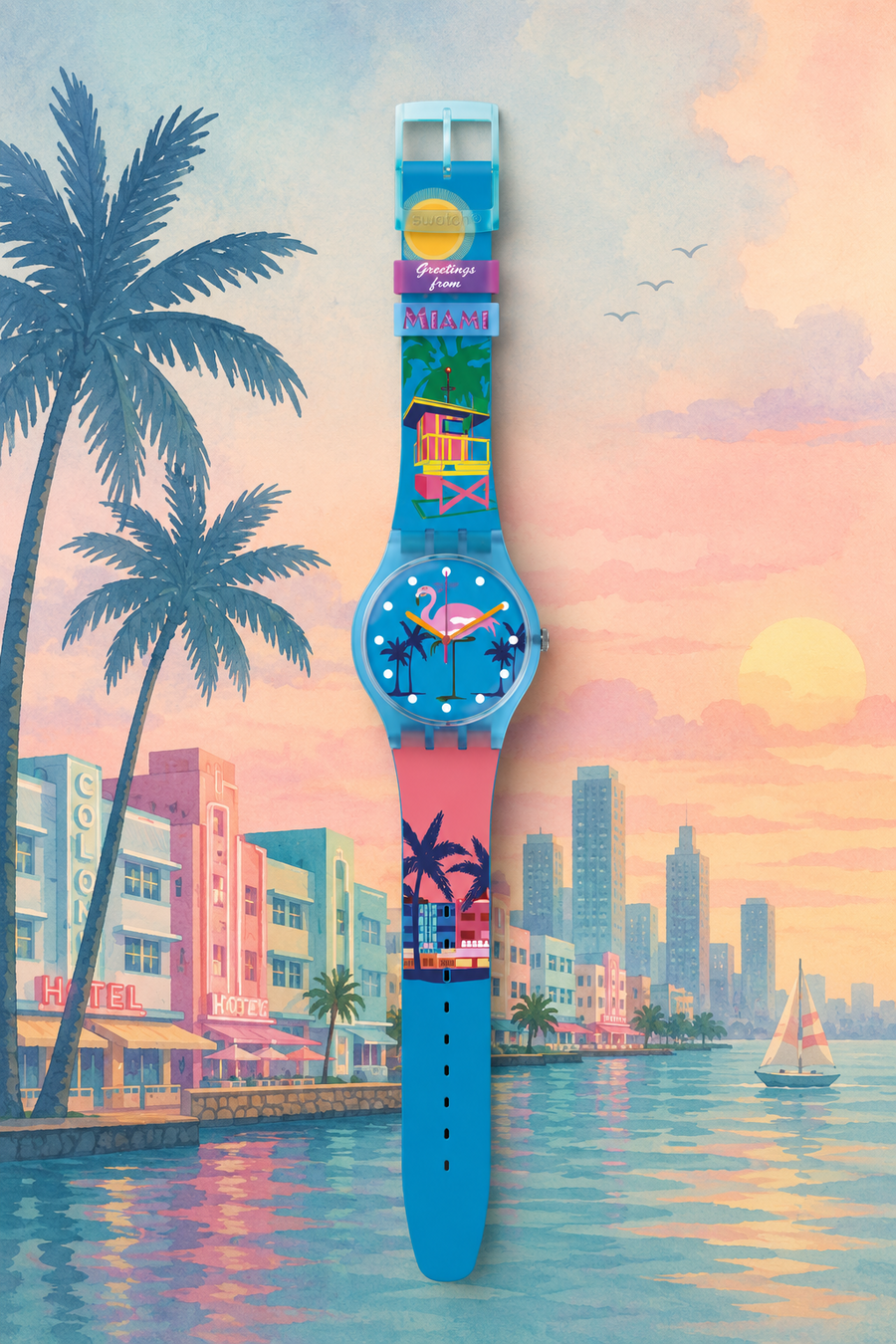 Swatch New Gent MIAMI VIBES SUOZ230 Destination Special Miami (2016)