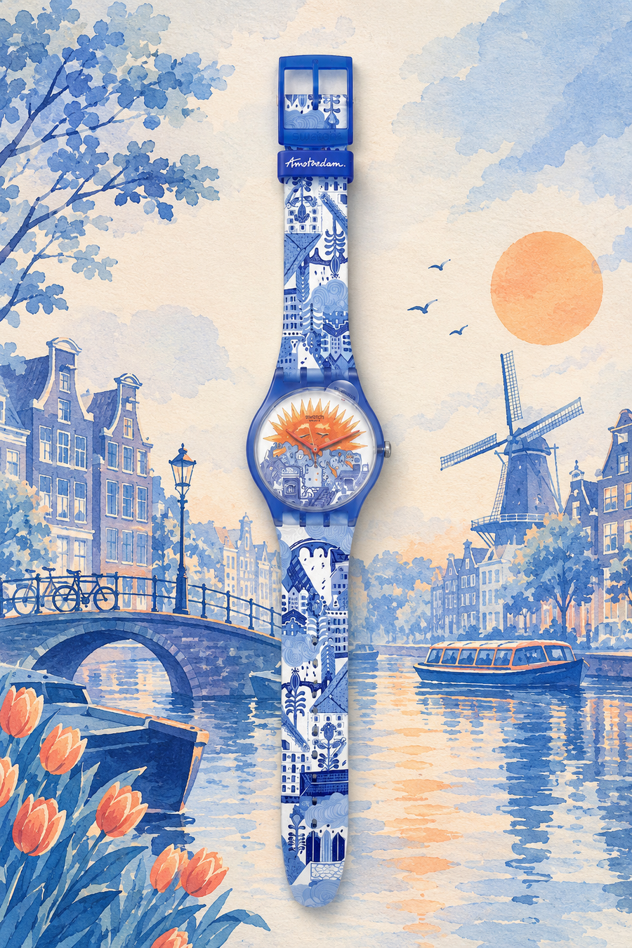 Swatch New Gent A PROMISE OF SUN - AMSTERDAM Destination Art Special SO29Z707 (2026)
