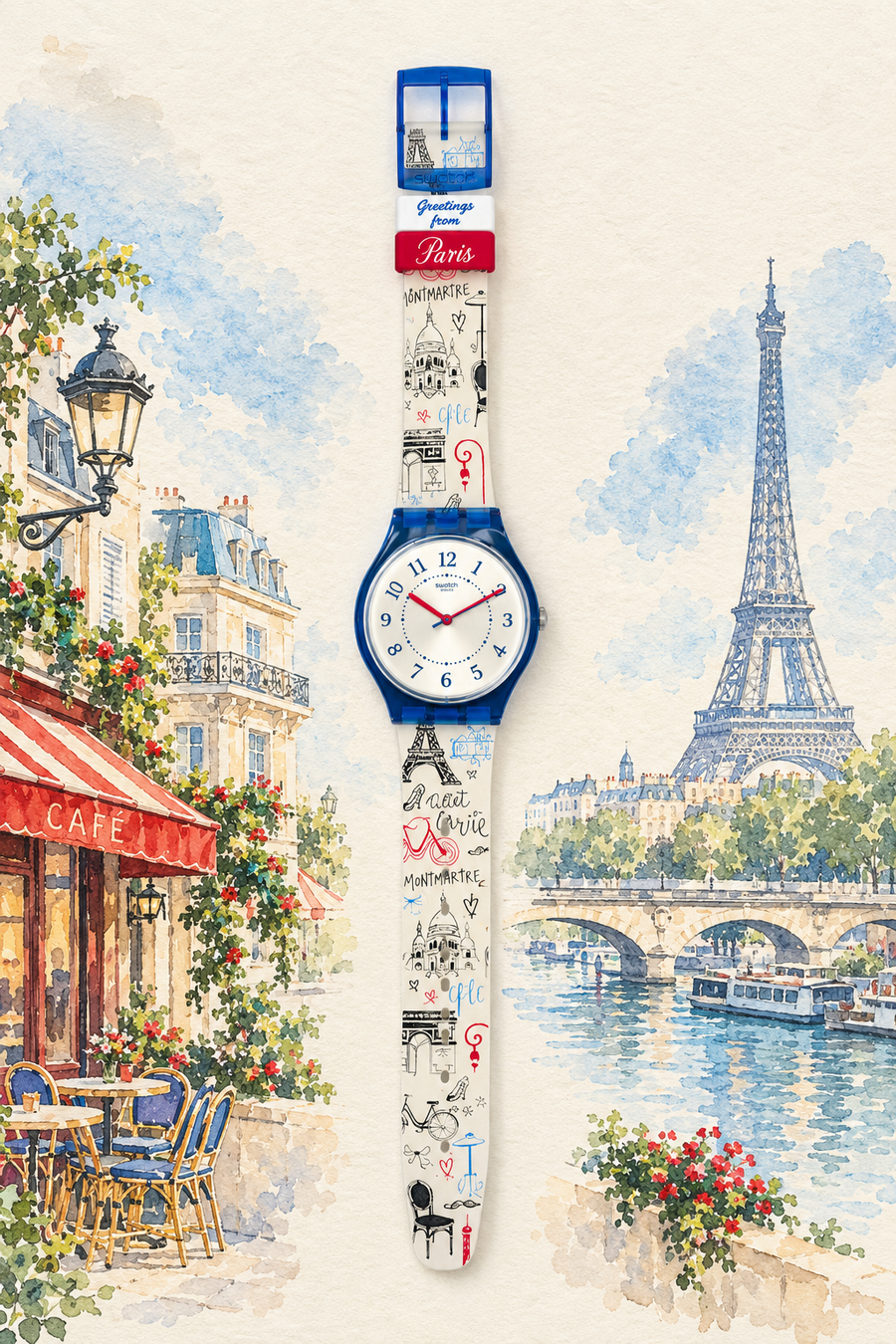 Swatch New Gent BISOUS DE PARIS - Destination PARIS SUOZ233 (2016)
