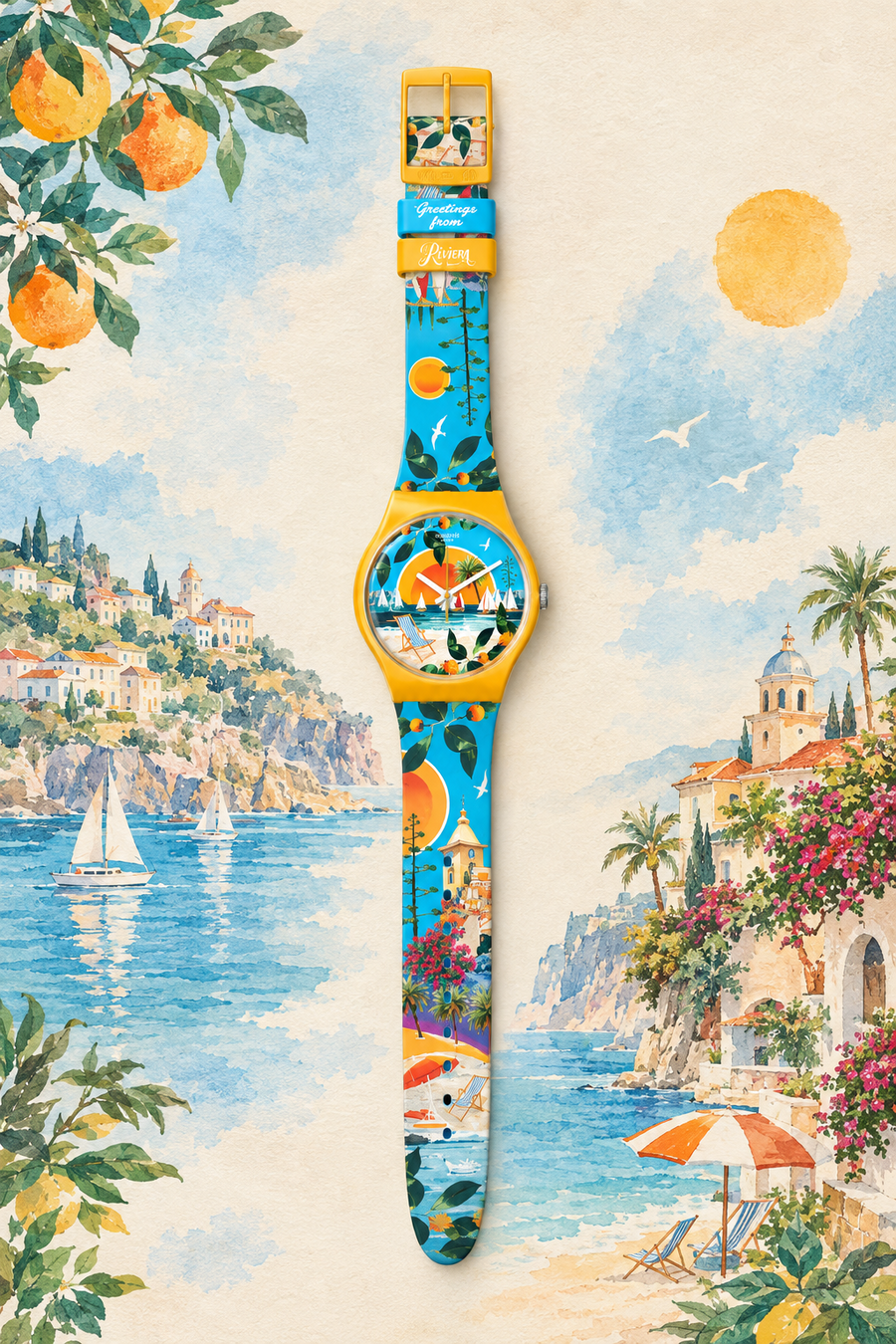 Swatch New Gent LE CHANT DES CIGALES - Destination French RIVIERA SO29Z131 (2023)