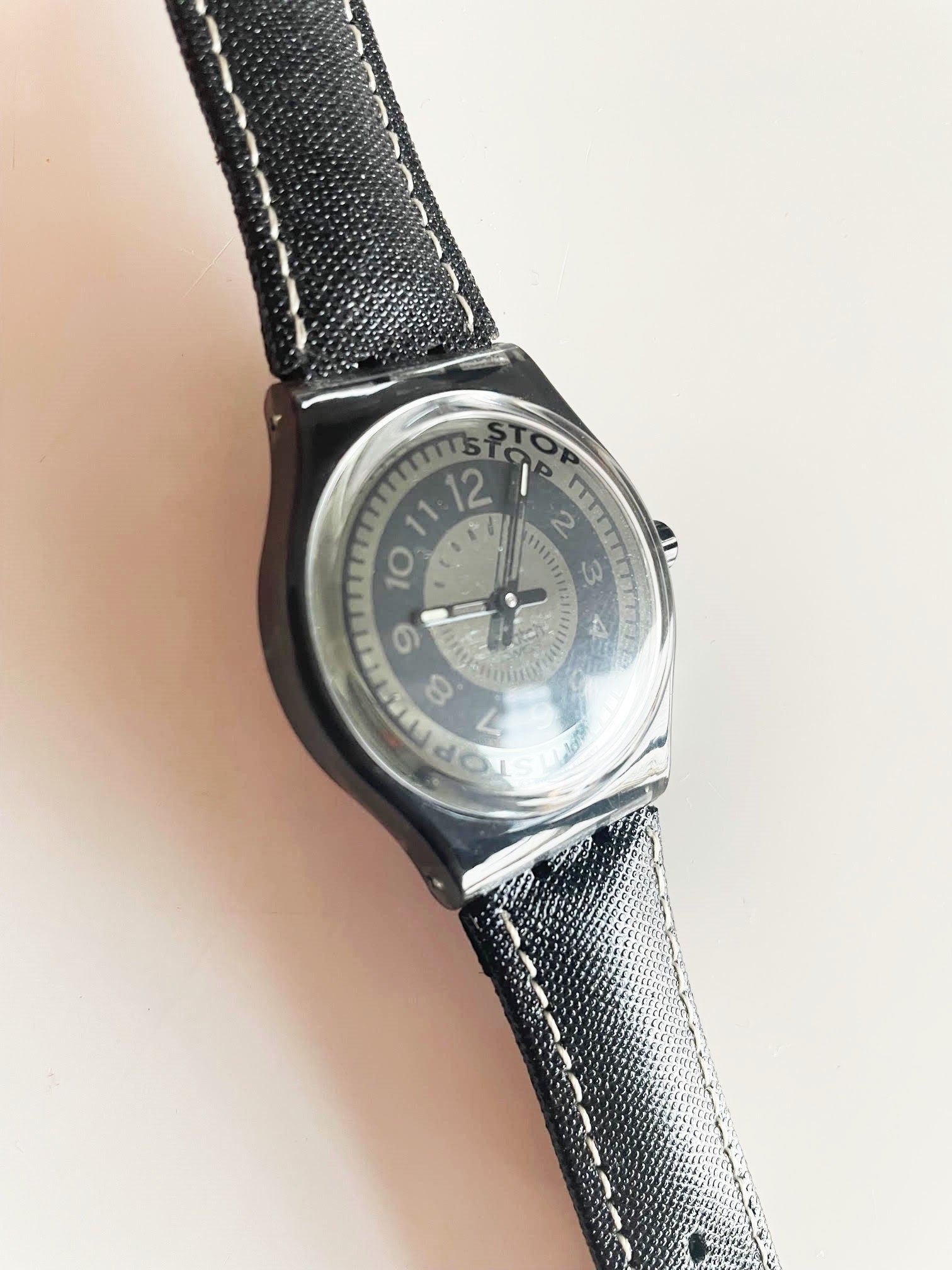 Swatch Stop Watch BLACK DECO SSM101 ( 1993)